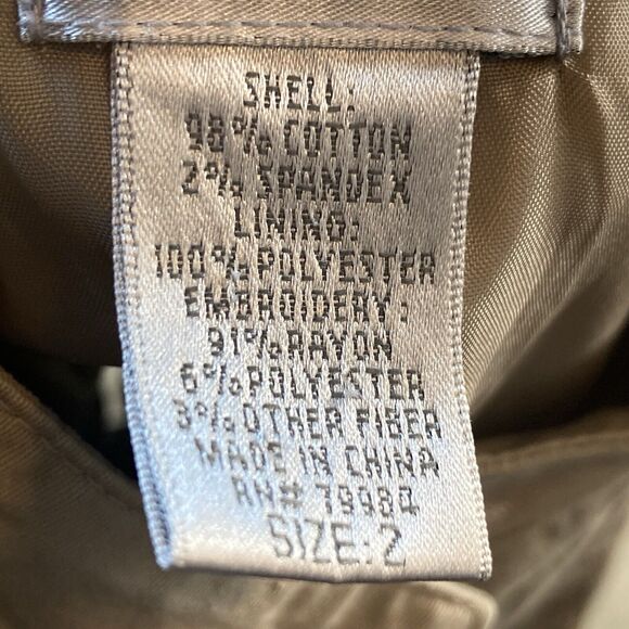 Chicos Jacket Womens‎ Large Rosina Metallic Dream Beige Neutral Embroidered - Picture 7 of 9